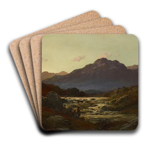 Torrent in the Highlands by Gustave Dor Art Drink Coaster set