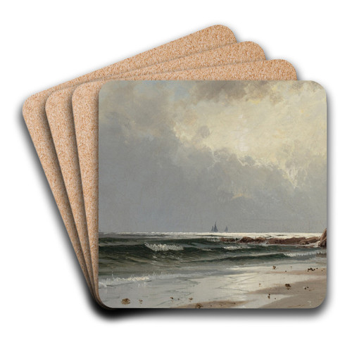 Seascape by Alfred Thompson Bricher Art Drink Coaster set