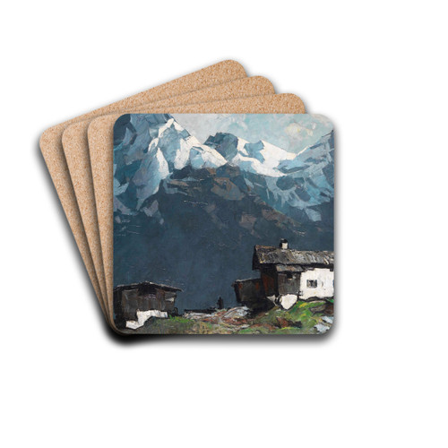 Bergbauernhof by Oskar Mulley Drink Coasters - set of 4