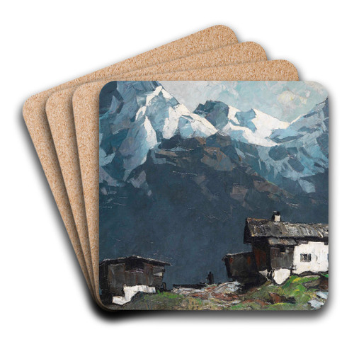 Bergbauernhof by Oskar Mulley Art Drink Coaster set