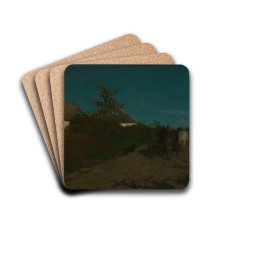 Night by Maksymilian Gierymski Drink Coasters - set of 4