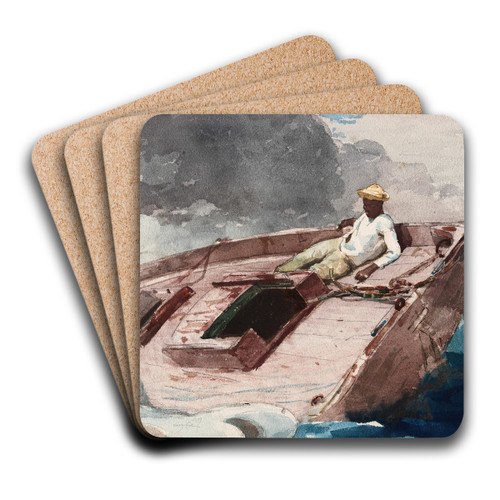 The Gulf Stream by Winslow Homer Art Drink Coaster set The Gulf Stream by Winslow Homer Art Drink Coaster set