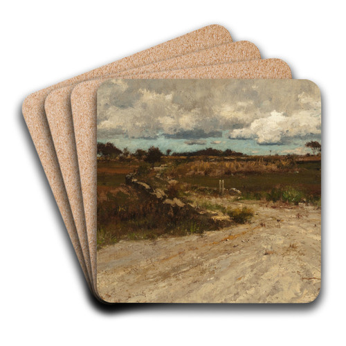 Path in a Landscape by Robert Swain Gifford Art Drink Coaster set Path in a Landscape by Robert Swain Gifford Art Drink Coaster set