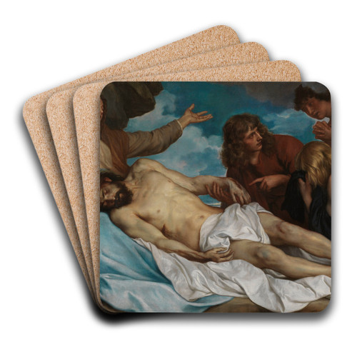 The Lamentation over the Dead Christ by Anthony van Dyck Art Drink Coaster set