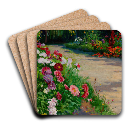 Asters by Ambroy Sabatowski Art Drink Coaster set