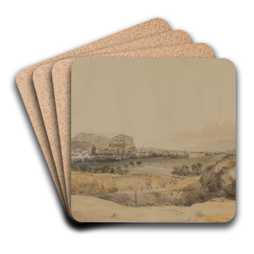 A View of Edinburgh by Alexander Nasmyth Art Drink Coaster set A View of Edinburgh by Alexander Nasmyth Art Drink Coaster set