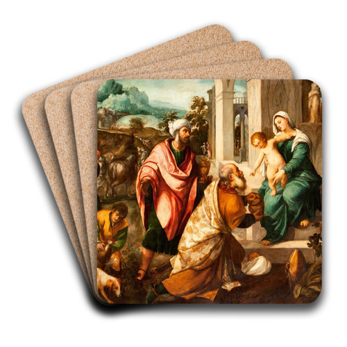 Adoration Of The Magi by Bonifacio Veronese Art Drink Coaster set