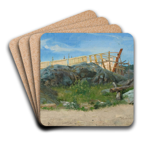 Btbyggeri, Lillesand by Amaldus Nielsen Art Drink Coaster set