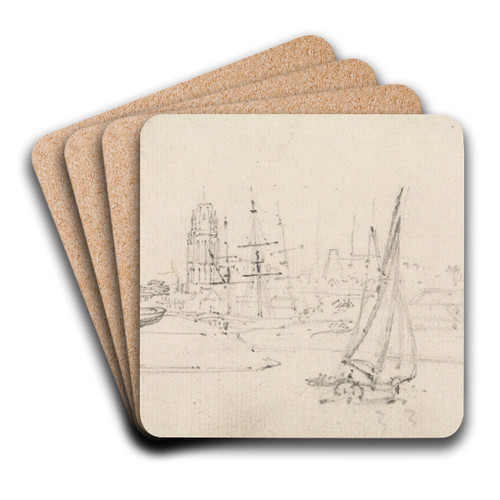 St. Mary Redcliff, Bristol by Thomas Girtin Art Drink Coaster set