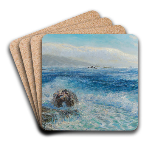 Neverin by Menci Clement Crni Art Drink Coaster set