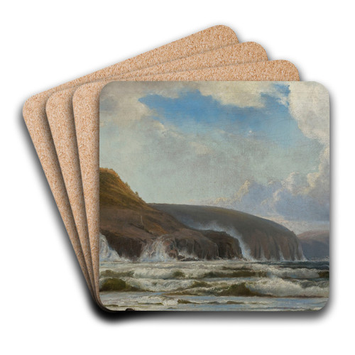 The coast south of Hammershus by Holger Drachmann Art Drink Coaster set