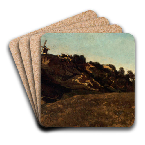 Vue de Montmartre by Eugne Lavieill Art Drink Coaster set