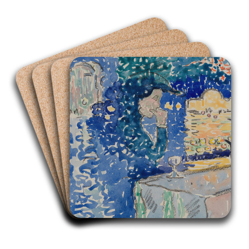 Venice; Night of the Festival of the Redeemer by Henri-Edmond Cross Art Drink Coaster set