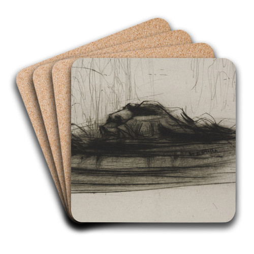 Herodias: Page 55, Cul-de-lampe by William Walcot Art Drink Coaster set