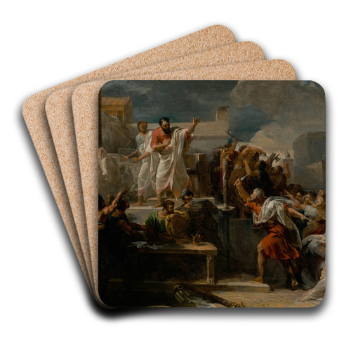 The Death of Virginia by Guillaume-Guillon Lethire Art Drink Coaster set