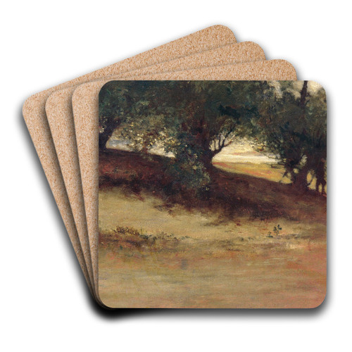 Sand Bank with Willows, Magnolia by William Morris Hunt Art Drink Coaster set