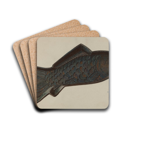 Cast Iron Baking Mold by Luther D. Wenrich Drink Coasters - set of 4