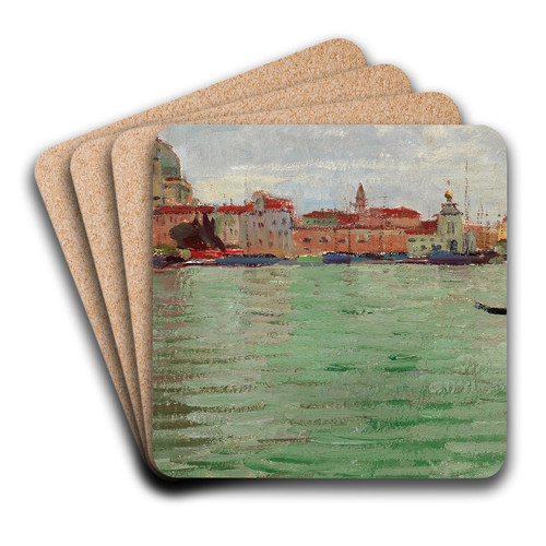 Venice, Santa Maria della Salute and Campanile di San Marco by Carl Moll Art Drink Coaster set