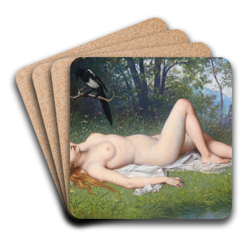 Die Elster by Carl Schweninger, Jr Art Drink Coaster set