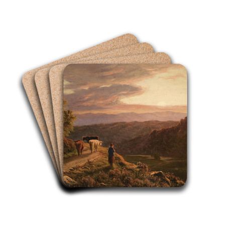 The Highland Pass by Sidney Richard Percy Drink Coasters - set of 4