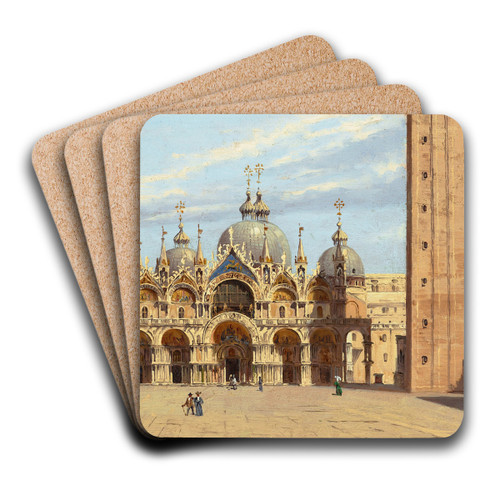 Piazza San Marco, Venice by Antonietta Brandeis Art Drink Coaster set