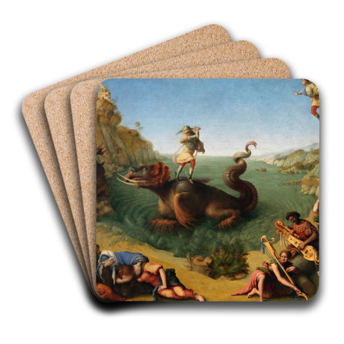 Perseus Frees Andromeda by Piero di Cosimo Art Drink Coaster set Perseus Frees Andromeda by Piero di Cosimo Art Drink Coaster set