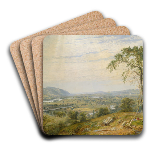 The Valley of Wyoming by Jasper Francis Cropsey Art Drink Coaster set
