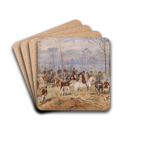 Parforcejagd by Julius von Blaas Drink Coasters - set of 4