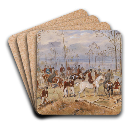 Parforcejagd by Julius von Blaas Art Drink Coaster set