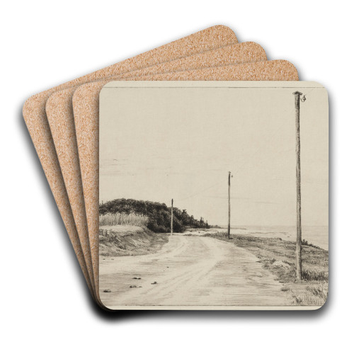 Strandvejen ved Hornbksplantagen by Carl Bloch Art Drink Coaster set
