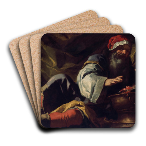 Allegory of Winter by Francesco Solimena Art Drink Coaster set