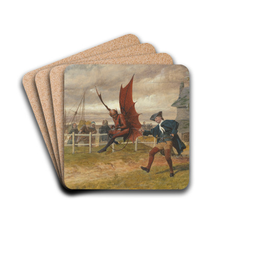 The De'il awa wi the Exciseman' by Valentine Walter Bromley Drink Coasters - set of 4
