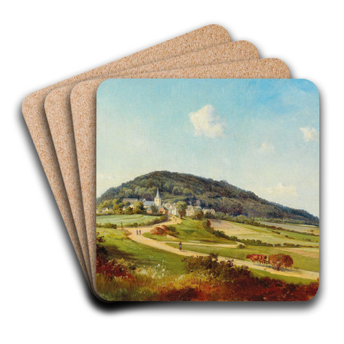 Blick auf Aremberg by Friedrich Zeller Art Drink Coaster set
