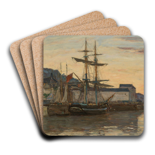Honfleur. Voiliers by Eugne Boudin Art Drink Coaster set