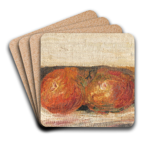 Nature morte (Deux pommes) by Pierre-Auguste Renoir Art Drink Coaster set