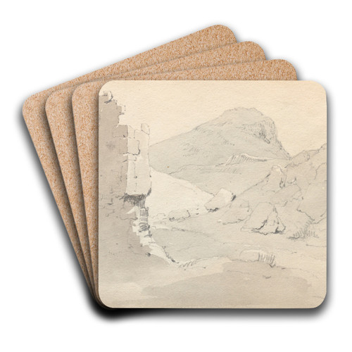 Sketchbook: "Ruin" by Samuel Prout Art Drink Coaster set