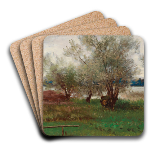 Weiden am Chiemsee by Joseph Wopfner Art Drink Coaster set