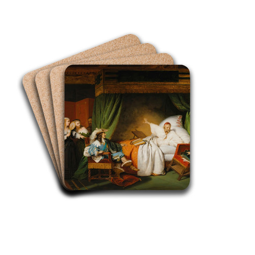 Vision Of Cardinal De Richelieu On His Deathbed by Frdric-Henri Schopin Drink Coasters - set of 4