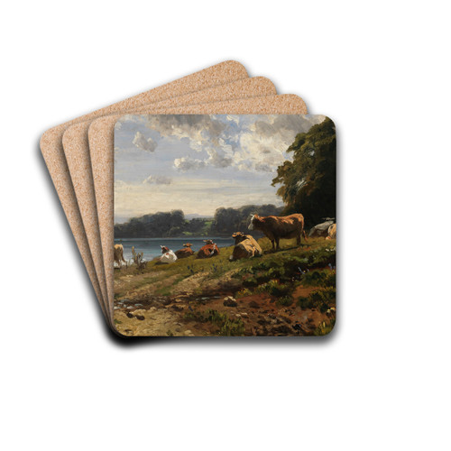 Khe am Seeufer by Friedrich Voltz Drink Coasters - set of 4