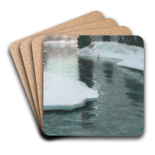 Melting Snow by Frits Thaulow Art Drink Coaster set