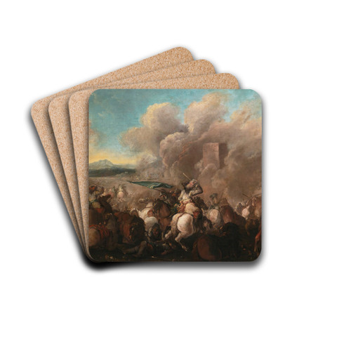 The Battle Of Podhajce by Jacques Courtois Drink Coasters - set of 4