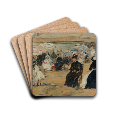 Trouville, La Nourrice by Eugne Boudin Drink Coasters - set of 4