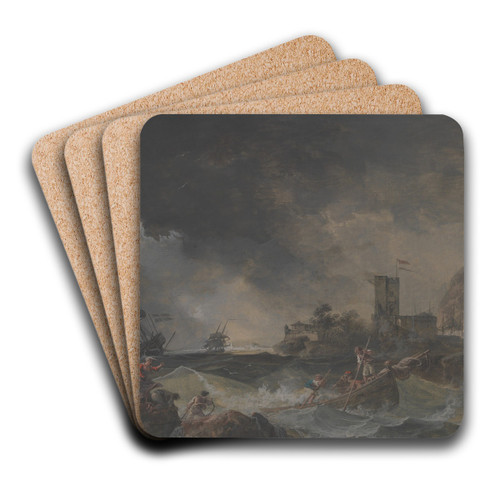 Storm by Claude-Joseph Vernet Art Drink Coaster set