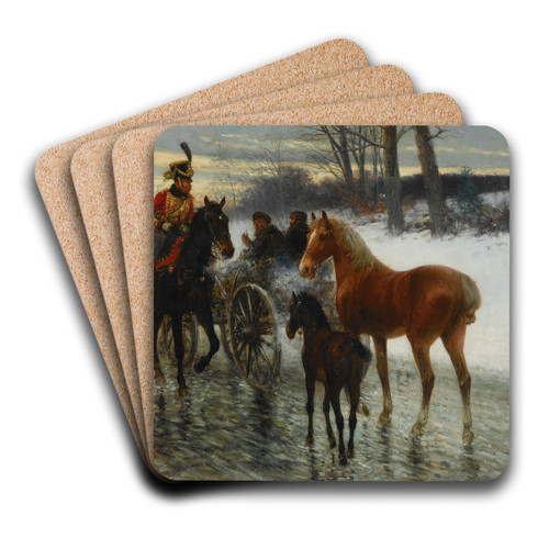 Napoleonic Campaign by Jan Van Chelminski Art Drink Coaster set Napoleonic Campaign by Jan Van Chelminski Art Drink Coaster set
