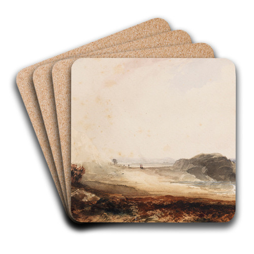 Alpine Landscape by Thomas Moran Art Drink Coaster set