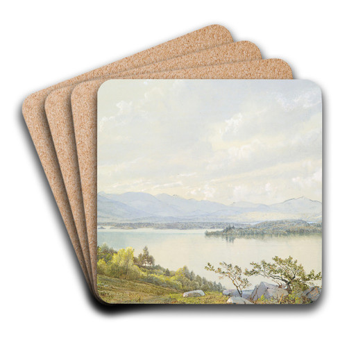 Lake Squam and the Sandwich Mountains by William Trost Richards Art Drink Coaster set