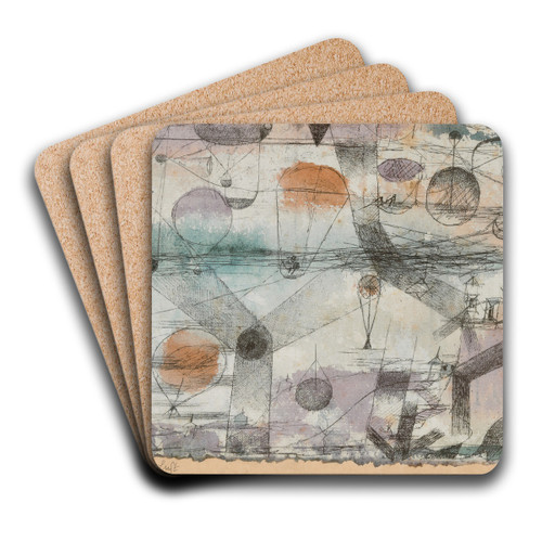 In the realm of air by Paul Klee Art Drink Coaster set