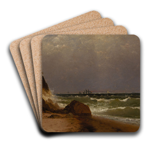 Near Newport, Rhode Island by John Frederick Kensett Art Drink Coaster set