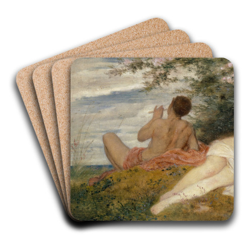 Spring by Arnold Bcklin Art Drink Coaster set