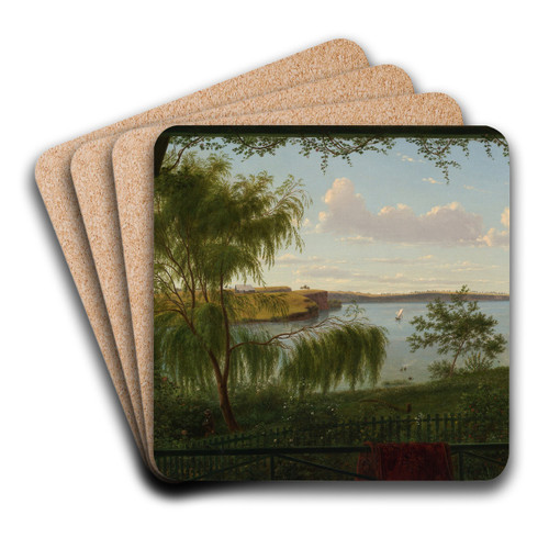 From the verandah of Purrumbete by Eugne von Gurard Art Drink Coaster set